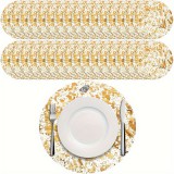 12 darabos készlet eldobható arany színű asztali alátét