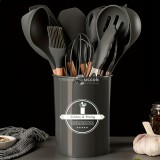 12 darabos Szilikon Spatula Készlet Edényekhez - Tartós, Hőálló Főzőeszközök Ergonomikus Fogantyúkkal, Különböző Színekben