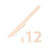 12 db-os fa evőeszköz készlet &#8211; kés 16 cm