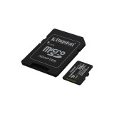 128 GB MicroSDXC Kingston Canvas Select Plus gen3 memóriakártya (Class 10, UHS-I, U1, V10, A1, SD adapter)