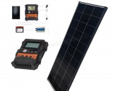 12V 180 Watt napelemes töltő szett töltésvezérlővel Solarfam HPBC-180W-Black-1688-PWM MonoSolar