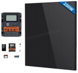 12V 200 Watt napelemes töltő szett töltésvezérlővel Solarfam MSZ-200W-S-Black-1688-PWM MonoSolar