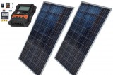 12V 2x150 Watt napelemes töltő szett töltésvezérlővel Poly Solar MPVPOLY300W-1688-PWM