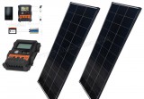 12V 360 Watt napelemes töltő szett töltésvezérlővel Solarfam HPBC-2X180W-Black-1688-PWM MonoSolar