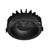 12W COB LED mélysugárzó Bridgelux Chippel, hexagon forma, 3 az 1-ben, fekete színben