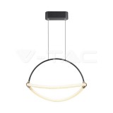 12W LED függőlámpa 1.5m-es kábellel, 400 mm, fekete színű, 4000K