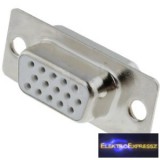 15 pólusú 3 soros D-SUB beépíthető aljzat DB15