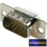 15 pólusú 3 soros D-SUB beépíthető dugó DB15