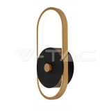 15W LED Kültéri, fali lámpa (L33*W15*H4.4 mm) 3000K fekete+antik sárgaréz színű IP65 (V-TAC)