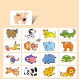 16 darabos Montessori fejlesztő Puzzle Kártya játék gyermekeknek