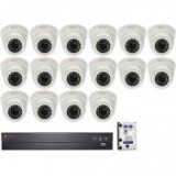 16 dome kamerás HDCVI CP PLUS rendszer