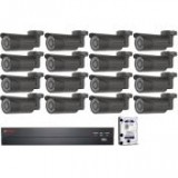 16 kamerás varifokális HDCVI CP PLUS rendszer
