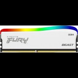 16GB 3600MHz DDR4 RAM Kingston Fury Beast White RGB SE CL18 (KF436C18BWA/16) (KF436C18BWA/16) - Memória