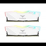 16GB 3600MHz DDR4 RAM Team Group T-Force Delta RGB White CL18 (2x8GB) (TF4D416G3600HC18JDC01) (TF4D416G3600HC18JDC01) - Memória