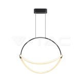 16W LED függőlámpa 1.5m-es kábellel, 600 mm, fekete színű, 3000K