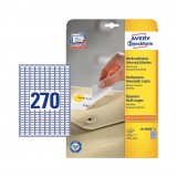 17,8*10 mm-es Avery Zweckform A4 íves etikett címke, fehér színű (25 ív/doboz)