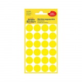 18*18 mm-es Avery Zweckform öntapadó íves etikett címke, sárga színű (4 ív/doboz), visszaszedhető ragasztóval