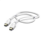 183328, ADATKÁBEL USB 2.0 TYPE-C/TYPE-C (480MBPS) 1,5M, FEHÉR (HAMA_183328)