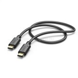 183329, ADATKÁBEL USB 2.0 TYPE-C/TYPE-C (480MBPS) 1,5M, FEKETE (HAMA_183329)