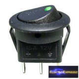 1ák.3p.2áll.Billenő kapcsoló.12V/16A.Zöld LED világítással.