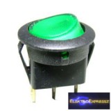 1ák.3p.2áll.Világító billenő kapcsoló.12V/16A.Zöld világítással.