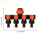 1db 4-utas kerti tömlőelválasztó 4 egyéni kapcsolóval