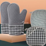 1db Kétkezes Szilikon, Hőálló Sütőkesztyű - Konyhai Védelem Magas Hőmérséklet Ellen