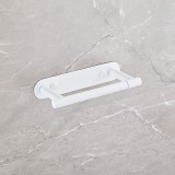 1db Öntapadó Vécépapír Tartó, 304 Rozsdamentes Acél Vécépapír Tartó Fehér Forgó Vécépapír Tartó