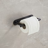 1db Öntapadó Vécépapír Tartó, 304 Rozsdamentes Acél Vécépapír Tartó Fekete Forgó Vécépapír Tartó