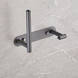 1db Öntapadó Vécépapír Tartó, 304 Rozsdamentes Acél Vécépapír Tartó Pisztolyszürke Forgatható WC-papír Tartó