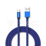 1m. Micro USB kábel kék rubin széria