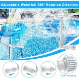 2 az 1-ben Beállítható Medence Szökőkút 360° Forgatás és 350° Döntéssel