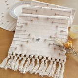 2 db hosszú, természetes anyagból készült asztali futó