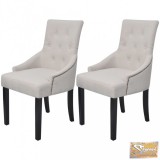 2 db VID poliészter étkezőszék krém szín