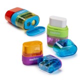 2 lyukú hegyező radírral több színváltozatban - Carioca