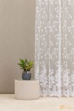 (2 méret) Bk1006 Jacquard fényáteresztő függöny-Fehér-280cm