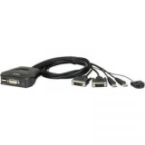 2 portos USB-s KVM switch, (billentyűzet, video, egér) elosztó, DVI kimenettel Aten CS22D