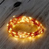 2 programos 10m/IPX3 szabványos/meleg fehér/100db LED-es/napelemes fénydekoráció (IRIS_274-05)