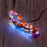 2 programos 10m/IPX3 szabványos/több színű/100db LED-es/napelemes fénydekoráció (IRIS_274-04)