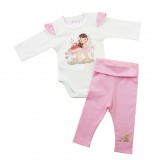 2 részes baba szett tündér mintával