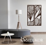 2 részes Ginko falikép fából