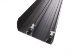 2 soros előlapos antracit szürke színű alumínium sín tartozékokkal - 400 cm felett