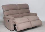2 személyes motoros relax kanapé Cuba világosbarna szövet kárpittal raktárról - Preston2