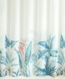 (2 szín) Hedda Trópusi mintás fényáteresztő függöny-02 Türkiz-narancs