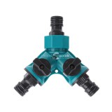 2-utas kerti tömlő elosztó – öntözéshez, virágültetéshez, vízmegállító csappal