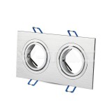 2 x GU10 Keret Négyzet alakú Alumínium