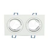 2 x GU10 Keret Négyzet alakú Fehér