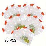 20 db BPA-mentes tároló frissen préselt gyümölcslevek és élelmiszertároláshoz