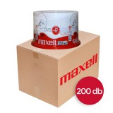 200db Maxell DVD-R 16X Teljes Felületén Nyomtatható Lemez - Cake (50) CSOMAG!