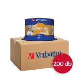 200db Verbatim DVD-R 16X Nyomtatható Lemez /NO ID/ - Cake (50) CSOMAG!